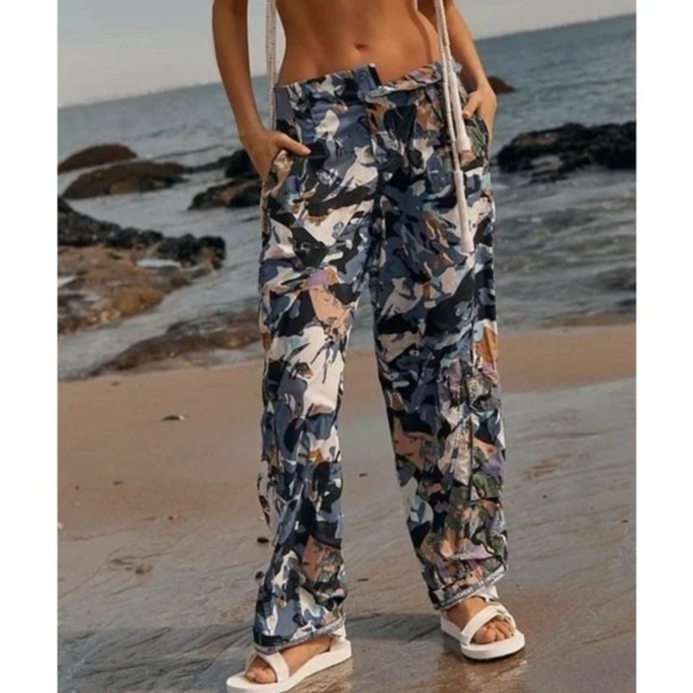 Free People Mezmerise Me Purple Relaxed Fit Track Pants for Casual Comfort